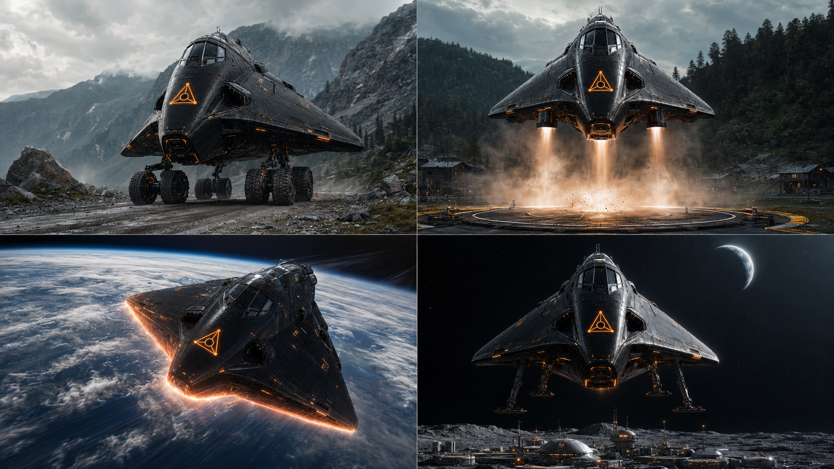 Four-mode vehicle concept render